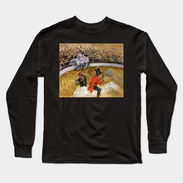 at the circus 1897 - Pierre Bonnard Long Sleeve T-Shirt by Kollagio